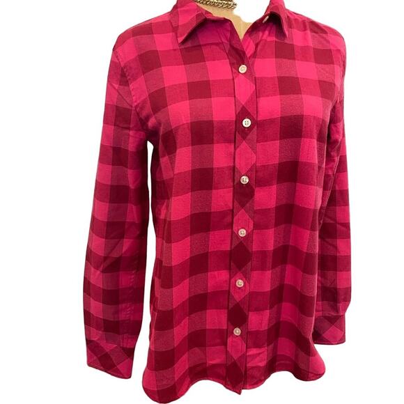 Vineyard Vines Red/Pink Check Button Down Shirt 4 - Picture 1 of 10